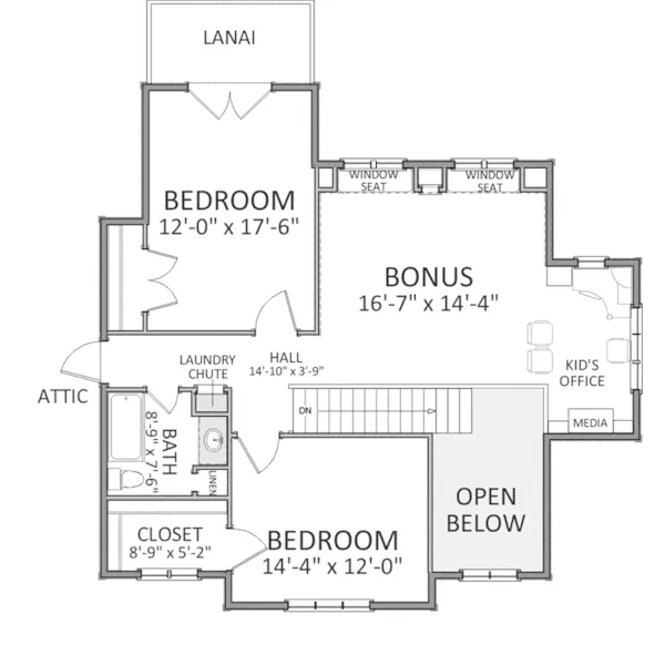 Country French House Plan Second Floor - Mecklenburg Craftsman Home 139D-0033 - Shop House Plans and More