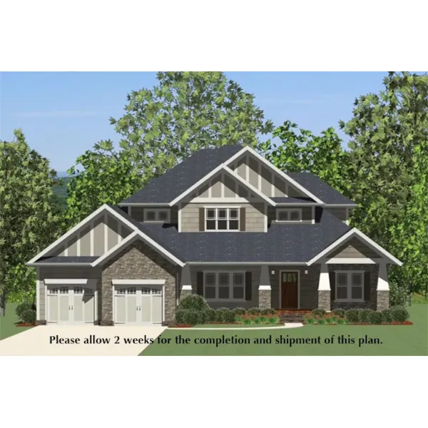 Country French House Plan Front of Home - Mecklenburg Craftsman Home 139D-0033 - Shop House Plans and More