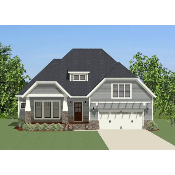 Arts & Crafts House Plan Front of Home - Brighton Hill Craftsman Home 139D-0035 - Search House Plans and More