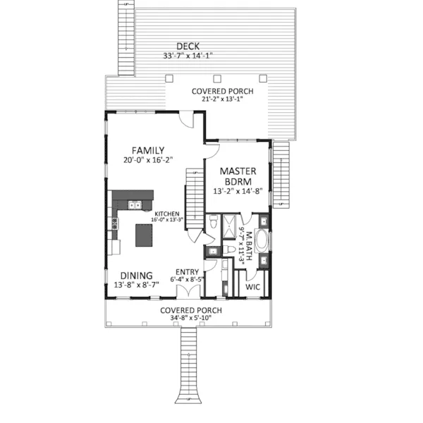 Vacation House Plan First Floor - Emerald Pointe Beach Home 139D-0040 - Search House Plans and More