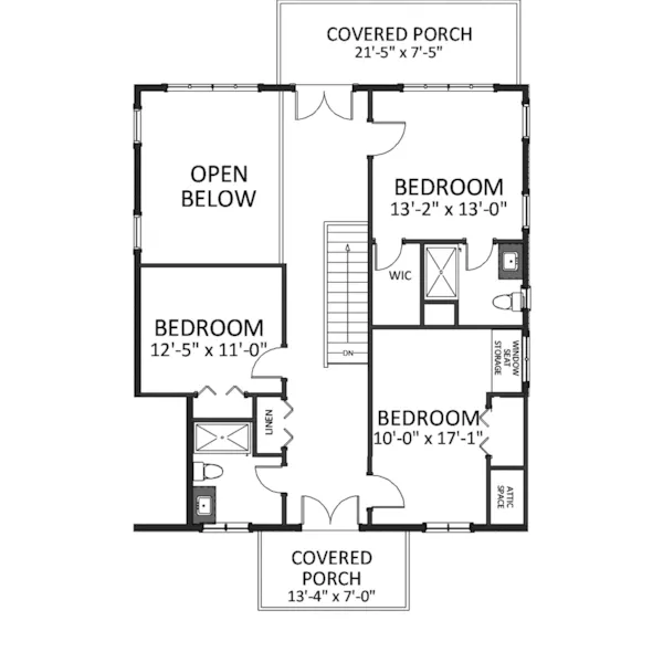 Vacation House Plan Second Floor - Emerald Pointe Beach Home 139D-0040 - Search House Plans and More