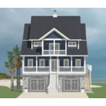 Vacation House Plan Front of Home - Emerald Pointe Beach Home 139D-0040 - Search House Plans and More