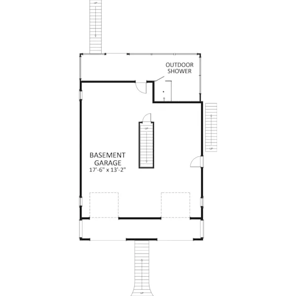 Vacation House Plan Lower Level Floor - Emerald Pointe Beach Home 139D-0040 - Search House Plans and More