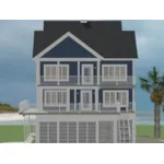 Vacation House Plan Rear Photo 01 - Emerald Pointe Beach Home 139D-0040 - Search House Plans and More