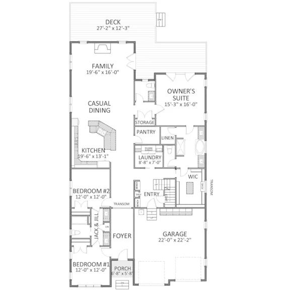 Arts & Crafts House Plan First Floor - Middleton Way Craftsman Home 139D-0042 - Shop House Plans and More