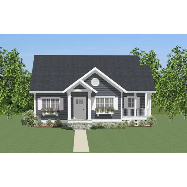 Ranch House Plan Front of Home - Springhill Path Country Home 139D-0043 - Shop House Plans and More