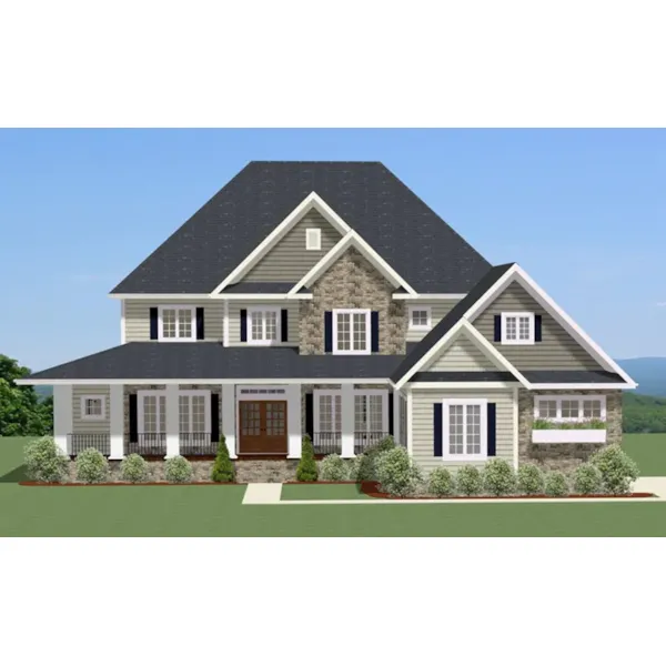 Arts & Crafts House Plan Front of Home - Edgerton Country Farmhouse 139D-0046 - Search House Plans and More