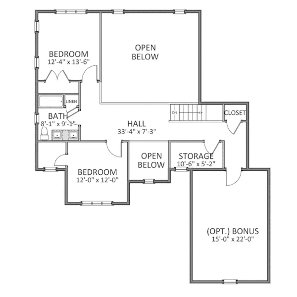 Craftsman House Plan Second Floor - Bradenton Bay Craftsman Home 139D-0051 - Search House Plans and More