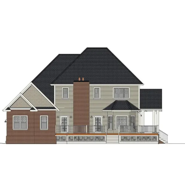 Craftsman House Plan Rear Photo 01 - Bradenton Bay Craftsman Home 139D-0051 - Search House Plans and More