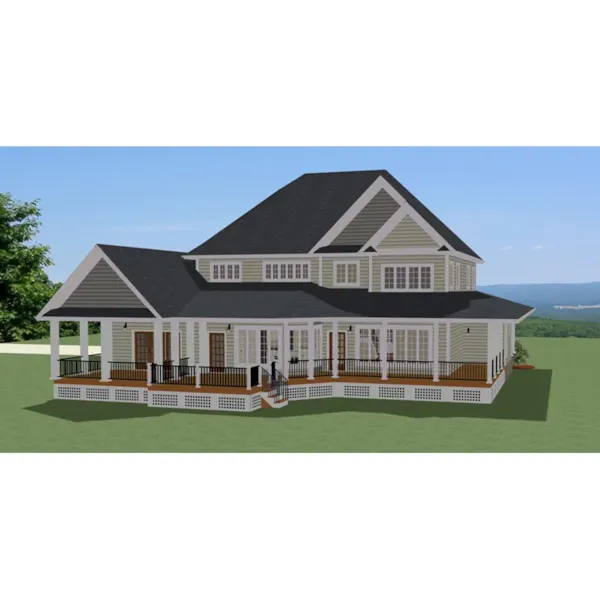 Farmhouse Plan Rear Photo 01 - Chamberland Bay Shingle Cottage 139D-0052 - Search House Plans and More