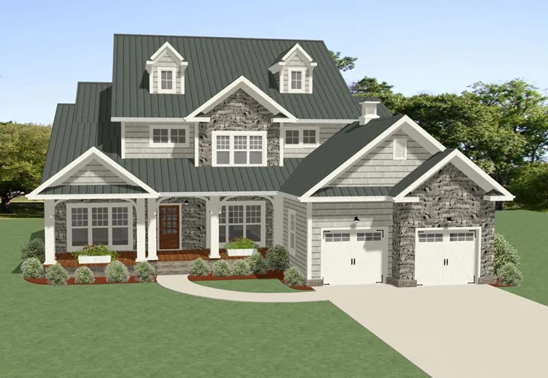 Cape Cod & New England House Plan Front of Home - Hills Borough Traditional Home 139D-0055 - Search House Plans and More