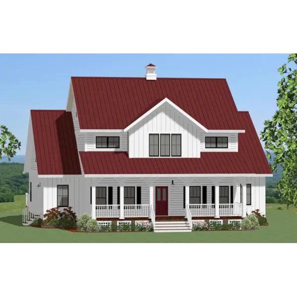 Country House Plan Front of Home - Mebane Bend Farmhouse 139D-0061 - Shop House Plans and More