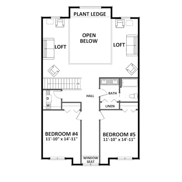 Beach & Coastal House Plan Second Floor - Lydia Cove Vacation Cottage 139D-0064 - Shop House Plans and More