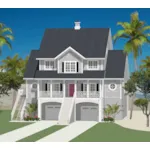 Beach & Coastal House Plan Front of Home - Lydia Cove Vacation Cottage 139D-0064 - Shop House Plans and More