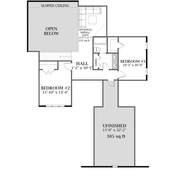 Country House Plan Second Floor - Colborne Shingle Home 139D-0069 - Shop House Plans and More