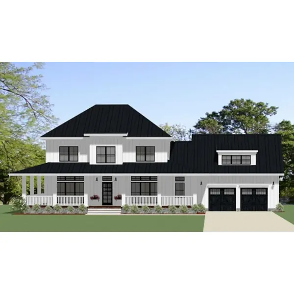 Craftsman House Plan Front of Home - Echo Trail Modern Farmhouse 139D-0075 - Shop House Plans and More