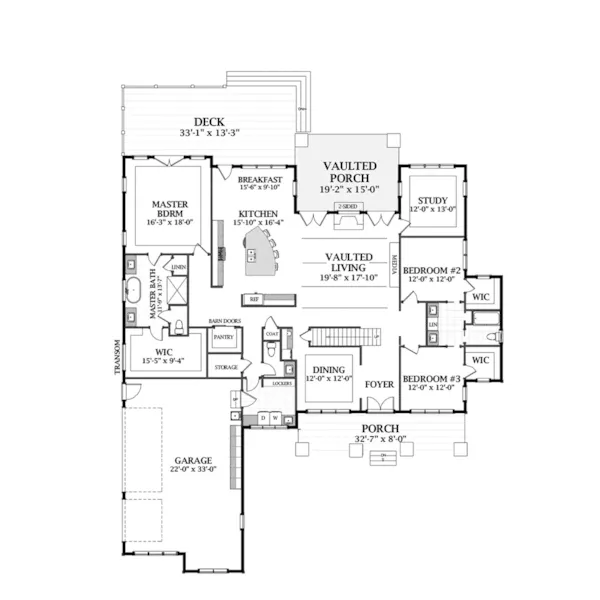 Country House Plan First Floor - Lansing Lane Country Home 139D-0077 - Shop House Plans and More