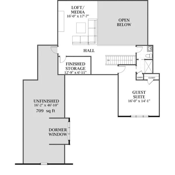 Country House Plan Second Floor - Lansing Lane Country Home 139D-0077 - Shop House Plans and More