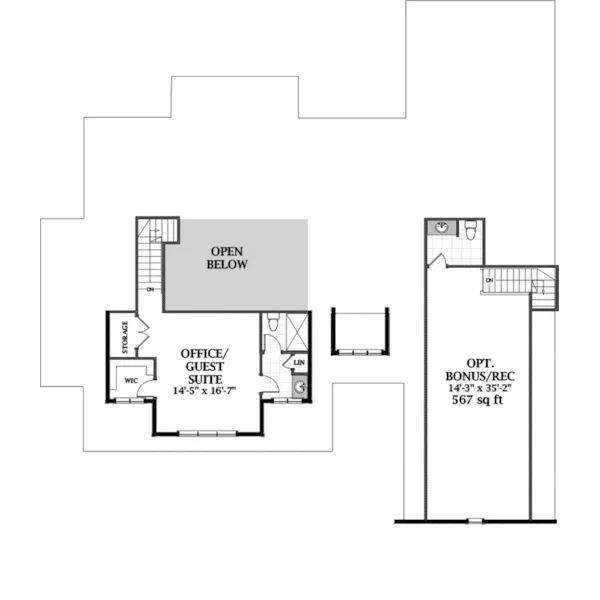 Farmhouse Plan Second Floor - McCarthy Traditional Home 139D-0078 - Shop House Plans and More