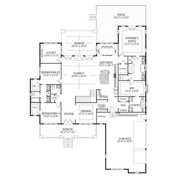 Florida House Plan First Floor - 139D-0079 - Shop House Plans and More