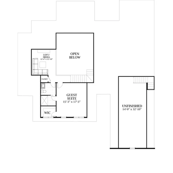 Country House Plan Second Floor - Riley Lake Modern Farmhouse 139D-0080 - Shop House Plans and More