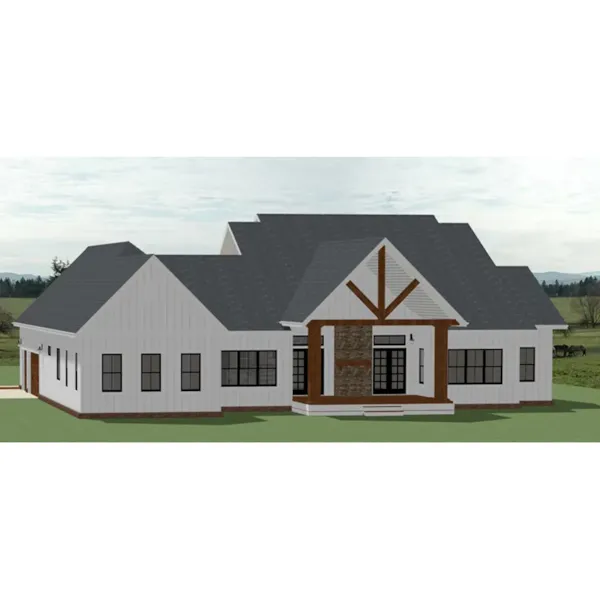 Country House Plan Rear Photo 01 - Riley Lake Modern Farmhouse 139D-0080 - Shop House Plans and More