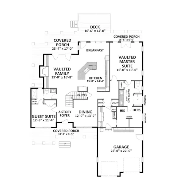 Traditional House Plan First Floor - Hilton Falls Traditional Home 139D-0083 - Shop House Plans and More