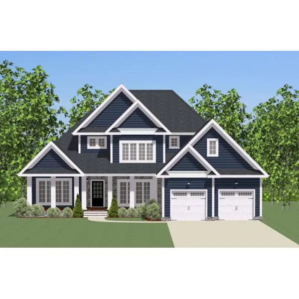 Traditional House Plan Front of Home - Hilton Falls Traditional Home 139D-0083 - Shop House Plans and More