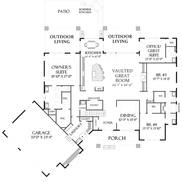 Country French House Plan First Floor - Ivy Forest Luxury Home 139D-0089 - Shop House Plans and More