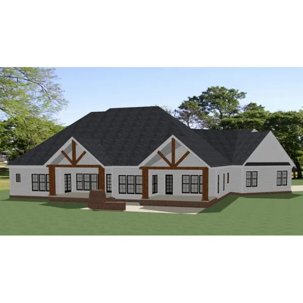 Country French House Plan Rear Photo 01 - Ivy Forest Luxury Home 139D-0089 - Shop House Plans and More