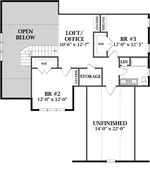 Craftsman House Plan Second Floor - Kenary Lane Modern Farmhouse 139D-0090 - Shop House Plans and More