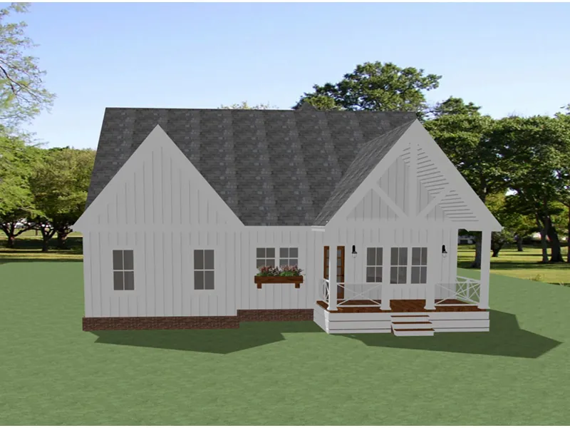 Craftsman House Plan Rear Photo 01 - Kenary Lane Modern Farmhouse 139D-0090 - Shop House Plans and More