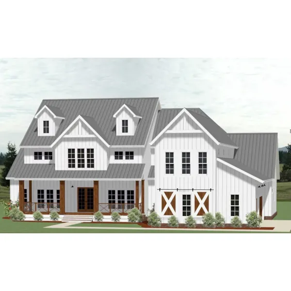 Modern Farmhouse Plan Front of Home - Mallard Hill Modern Farmhouse 139D-0093 - Shop House Plans and More