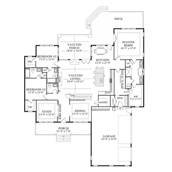 Country House Plan First Floor - Orville Lane Luxury Home 139D-0095 - Shop House Plans and More