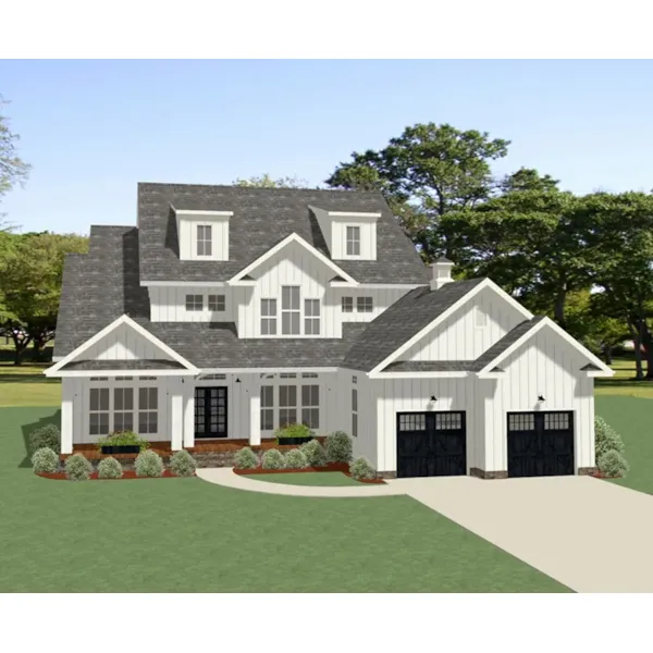 Prairie House Plan Front of Home - Sylvan Lane Modern Farmhouse 139D-0097 - Shop House Plans and More