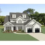 Prairie House Plan Front of Home - Sylvan Lane Modern Farmhouse 139D-0097 - Shop House Plans and More