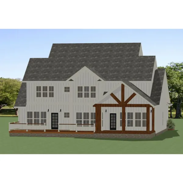 Prairie House Plan Rear Photo 01 - Sylvan Lane Modern Farmhouse 139D-0097 - Shop House Plans and More