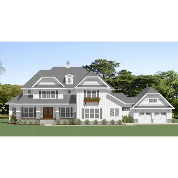 Farmhouse Plan Front of Home - Whitecrest Luxury Home 139D-0099 - Shop House Plans and More