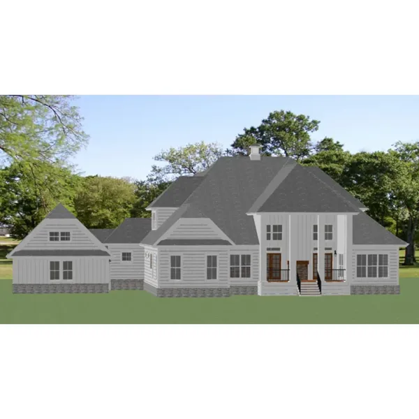 Farmhouse Plan Rear Photo 01 - Whitecrest Luxury Home 139D-0099 - Shop House Plans and More