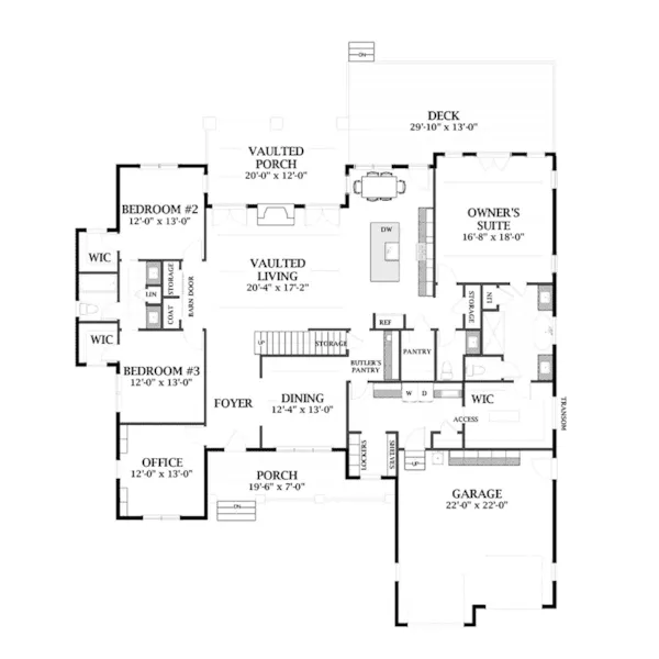 Prairie House Plan First Floor - Wickliffe Luxury Home 139D-0100 - Shop House Plans and More