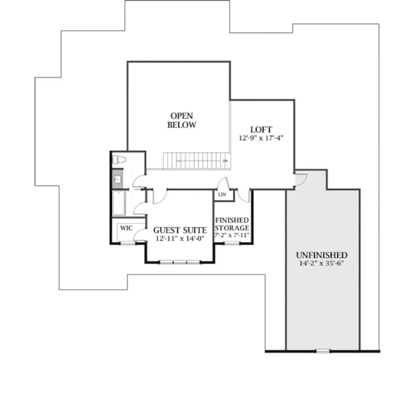 Prairie House Plan Second Floor - Wickliffe Luxury Home 139D-0100 - Shop House Plans and More