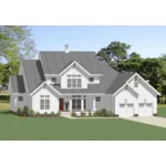 Prairie House Plan Front of Home - Wickliffe Luxury Home 139D-0100 - Shop House Plans and More