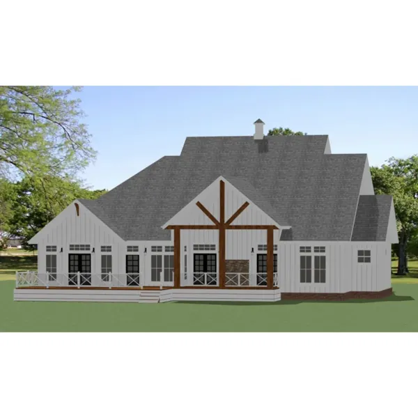 Prairie House Plan Rear Photo 01 - Wickliffe Luxury Home 139D-0100 - Shop House Plans and More