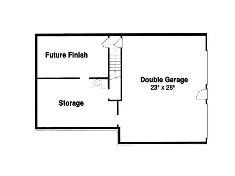 Ranch House Plan Lower Level Floor - Vinita Country Home 140D-0001 - Shop House Plans and More