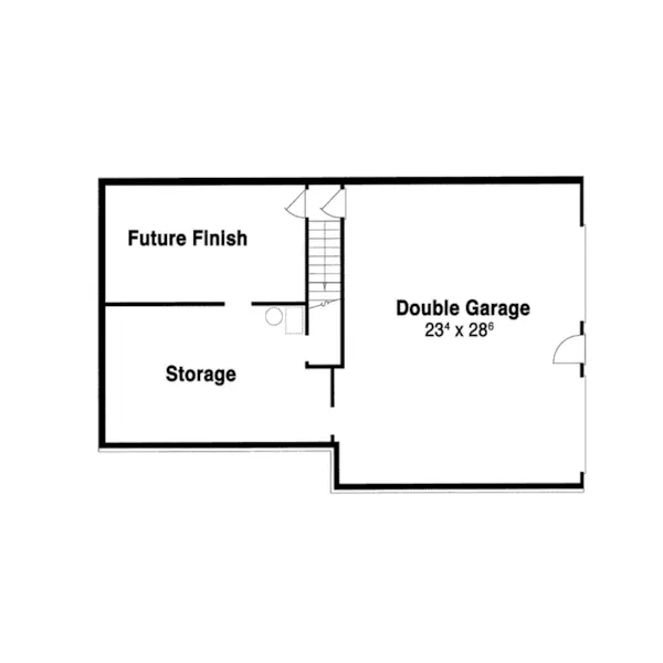 Ranch House Plan Lower Level Floor - Vinita Country Home 140D-0001 - Shop House Plans and More