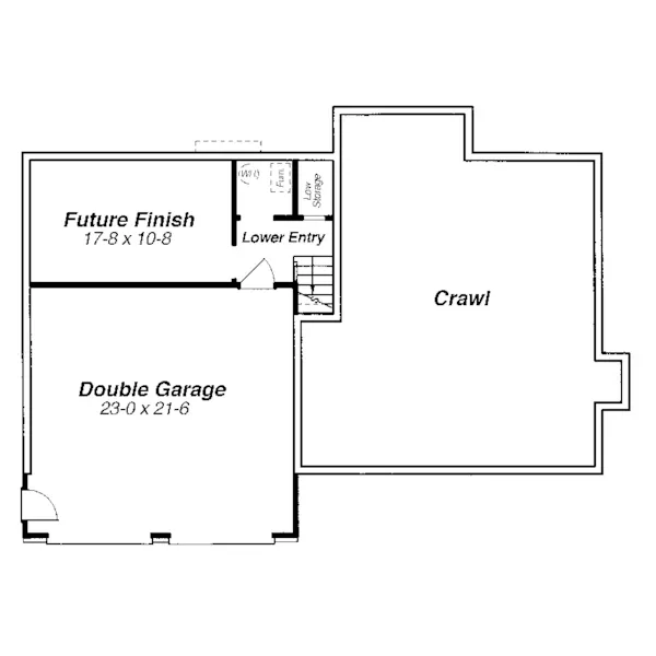 Traditional House Plan Lower Level Floor - Carol Split-Level Home 140D-0003 - Search House Plans and More