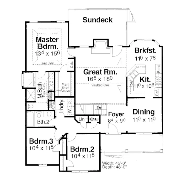 Shingle House Plan First Floor - Gellert Country Ranch Home 140D-0004 - Search House Plans and More