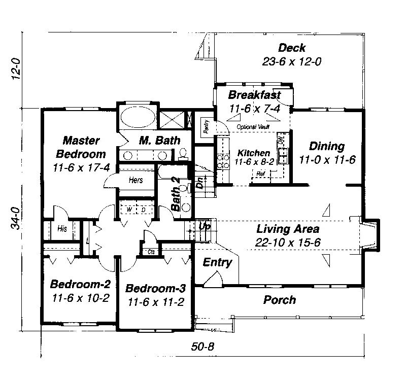 Traditional House Plan First Floor - Holston Traditional Home 140D-0005 - Search House Plans and More