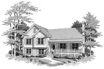 Traditional House Plan Front of House 140D-0005