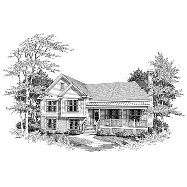 Traditional House Plan Front of Home - Holston Traditional Home 140D-0005 - Search House Plans and More